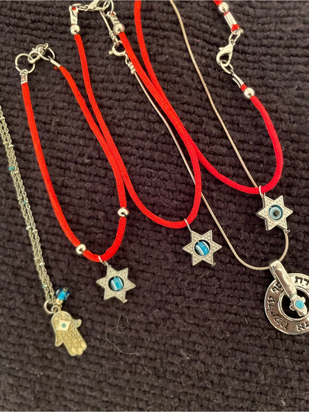 Judaica pack! 3 Red String bracelets/Blue Eye Charm and pendant- Women